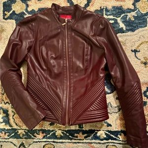 Women’s GUESS Faux Leather Burgundy Jacket